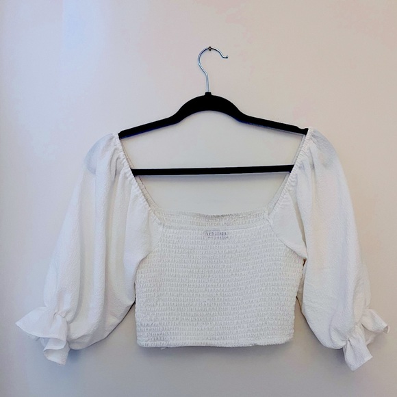 BCBGeneration Smocked Crop Rop - Picture 3 of 5